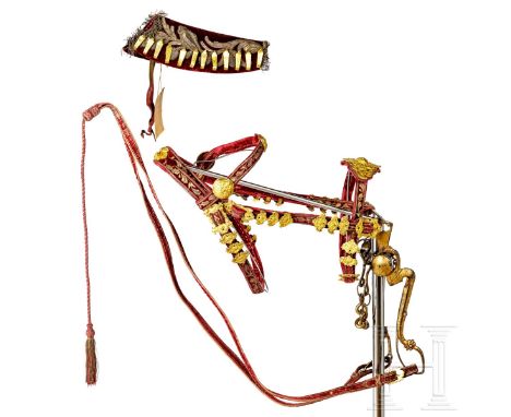 Fürstliches Prunkzaumzeug aus der Rüstkammer Friedrich Augusts I. von Sachsen, genannt "August der Starke", um 1700  Extrem a