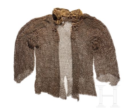 Husarisches Kettenhemd, Polen oder Ungarn, 2. Hälfte 16. Jhdt.  Hemd aus vernieteten Ringen mit ca. 9 - 10 mm Außendurchmesse