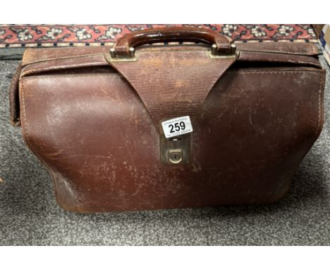 A vintage leather briefcase