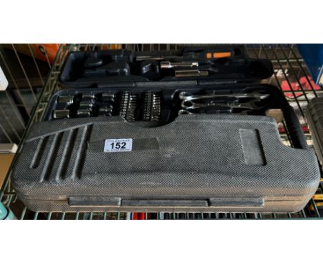 A cased socket &amp; spanner set