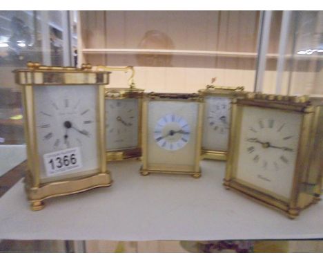 Five brass carriage clock all a/f.