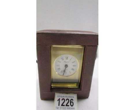A Bayard brass carriage clock in case and in working order.