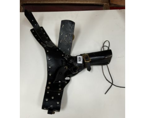 A re-enactment replica Sussex armoury single action army 45 with holster belt