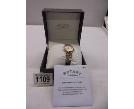 A boxed ladies Rotary wrist watch.