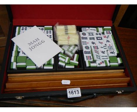 A cased Mahjong set.