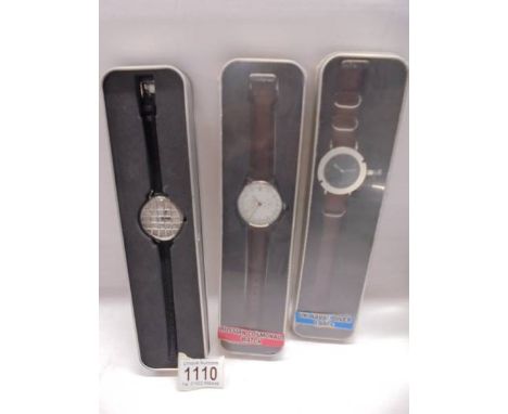 Three replica collector's watches in tins - 1910's Australian Army Officer, Russian Cosmonaut and UK Naval Diver 1940.