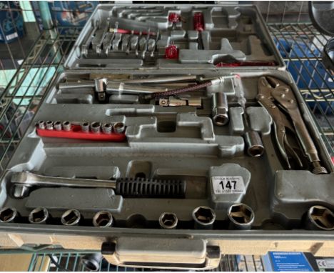 A large cased socket &amp; spanner set