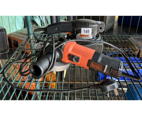 A Challenge electric sander &amp; an electric Black &amp; Decker angle grinder