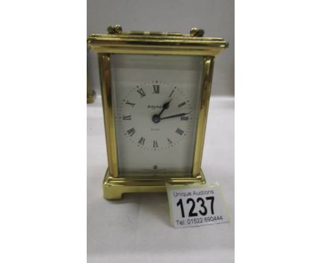 A Bayard brass carriage clock in working order.