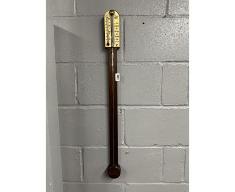 A mahogany wall mounted Comitti mercury barometer, H. 88cm.