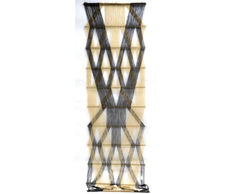 Peter Collingwood (1922-2008), 'M26. No. 10', a Microgauze wall hanging of woven linen, signed on label and stamped 'M.26. No