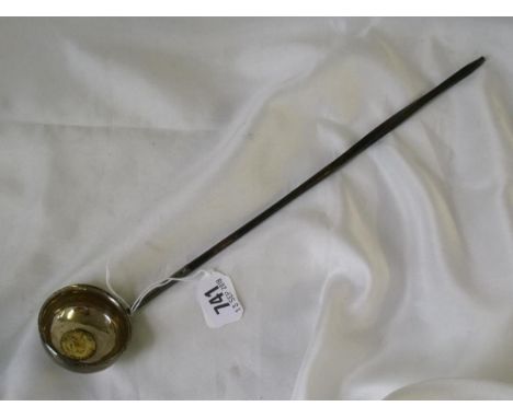 Toddy ladle inset with Queen Anne shilling      