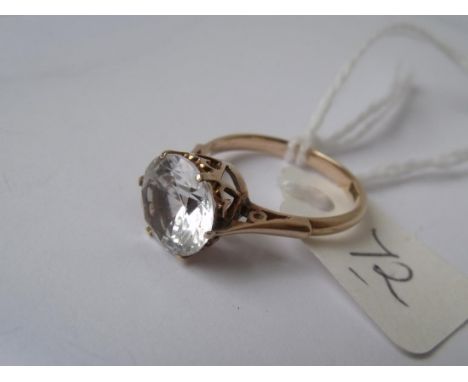 9ct fancy white stone dress ring approx size K    