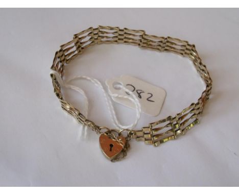 9ct fancy gate bracelet 4.8g       