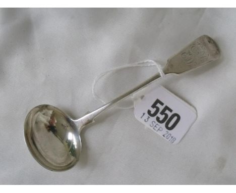Exeter Victorian cream ladle 1856 by J.S.      