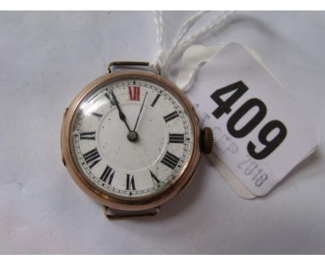 Vintage gents 9ct circular faced ROLEX wristwatch  complete with seconds sweep      