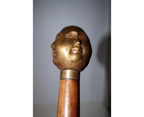 Brass 4 Faced Walking Stick