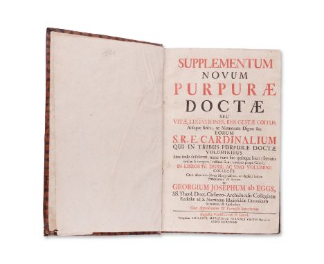 1729 | FULL ITEM TITLE: Supplementum novum Purpurae doctae seu vitae, legationes, res gestae, obitus, aliaque scitu, ac memor