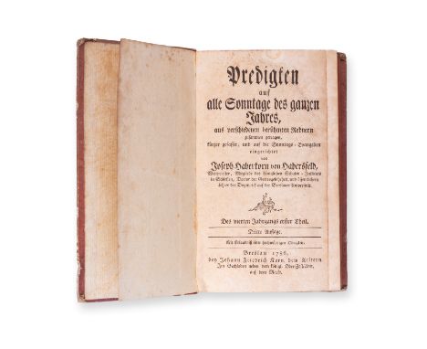 1786 | FULL ITEM TITLE: Predigten auf alle Sonntage des ganzen Jahres, aus verschiedenen beruhmten Rednern zusammen getragen.