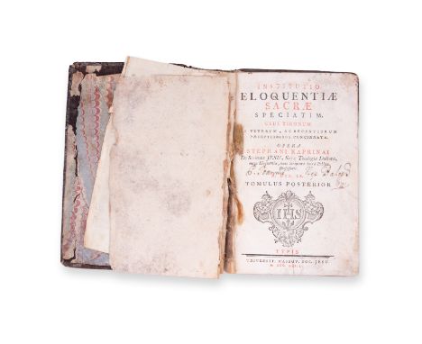 1763 | FULL ITEM TITLE: Institutio eloquentiae sacrae speciatim. Usui tironum | PUBLISHER: Cassov | NUMBER OF PAGES: 878 + in