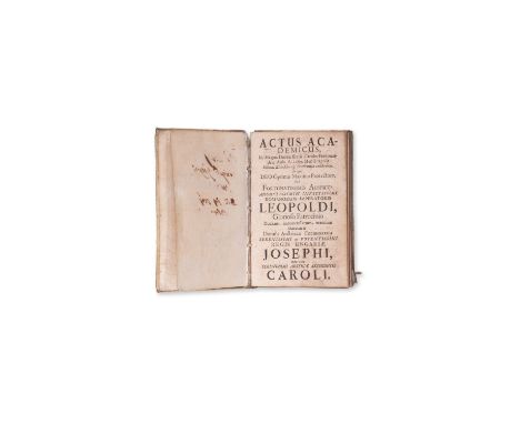 1689 | FULL ITEM TITLE: Actus Academicus, In Magna Universitatis Carolo-Ferdinandeae Aula A. 1689. Mense Aprile Solenni Ritu 