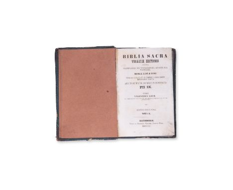1862 | FULL ITEM TITLE: Biblia Sacra Vulgatae Editionis: Juxta Exemplaria Ex Typographia Apostolica Vaticana Romae 1592 &amp;