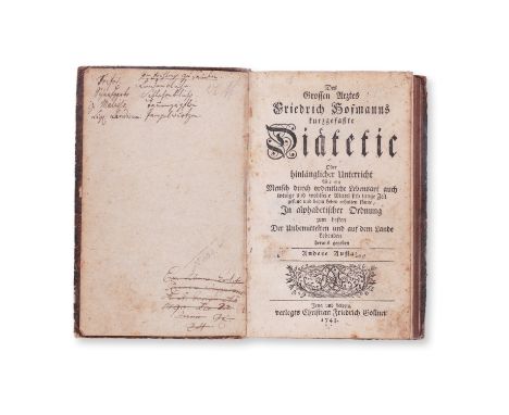 1743 | FULL ITEM TITLE: Des grossen Arztes Friedrich Hofmanns kurzgefasste Diatetic. Oder hinlanglicher Unterricht wie ein Me