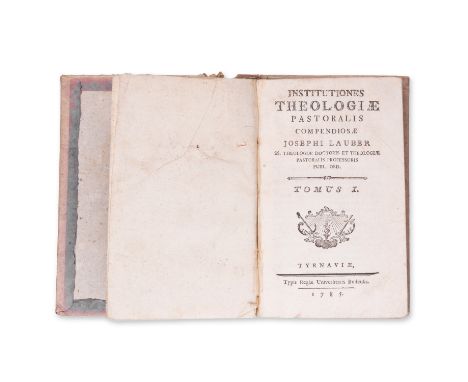1785 | FULL ITEM TITLE: Institutiones Theologiae Pastoralis Compendiosae. Tomus I. | PUBLISHER: Tyrnaviae, Regiae universitat