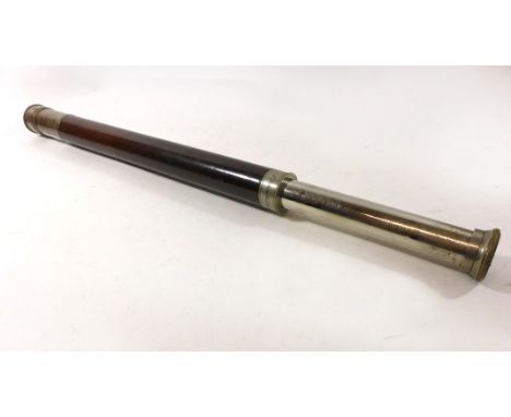 A Gieves Ltd Officer of the Watch telescope, early 20th CenturyThe nickel plated and leather covered telescope stamped Gieves