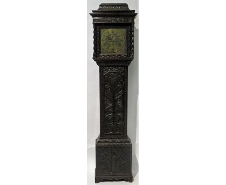 Benjamin Rodgers an 18th Century longcase clockThe square 30cm brass dial with pierced spandrels, Roman and Arabic chapter ri