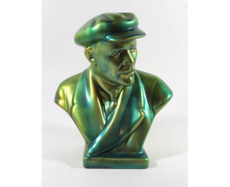 A Mid 20th Century Zsolnay Pecs lustre bustDepicting Vladimir Lenin (1870-1924), factory marks to base, height 25cmCONDITION 