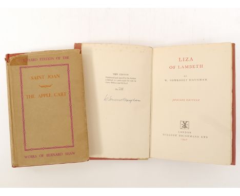George Bernard Shaw: 'Saint Joan A Chronicle and The Apple Cart A Political Extravaganza', London, Constable, 1938 reprint, s