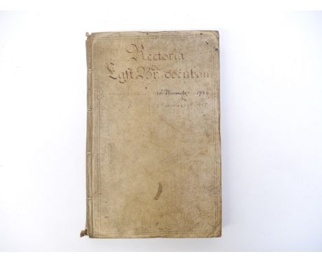 Norfolk interest, Manor Court Rolls, Court Baron, a vellum bound manuscript Court book, 'Rectoria East Braddenham', entries d