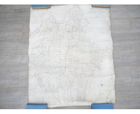 'A Plan of the Parishes of Bressingham and Fersfield in the County of Norfolk 1804', large manuscript pen &amp; ink plan on v