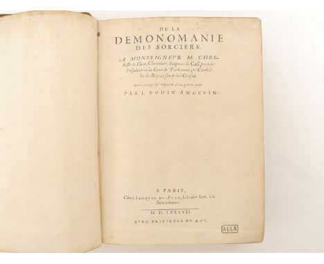 Jean Bodin: 'De la Demonomanie des Sorciers: A Monseigneur M. Chrestofle de Thou, Cheualier, Seigneur de Cœli, premier presid