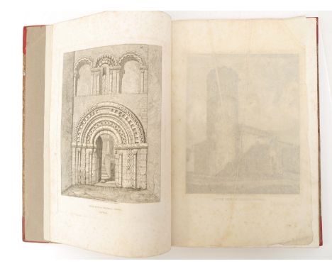 Henry Davy (1793-1865), a bound volume containing 35 etched plates of Suffolk, from 'A Series of Etchings Illustrative of the
