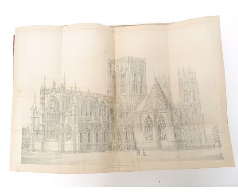 'The Builder 1891-95', a composite bound volume of lithograph architectural plates from 'The Builder' magazine, London, Sprag