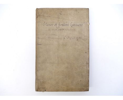Norfolk interest, Manor Court Rolls, Court Baron, a vellum bound manuscript Court book, 'Manor of Ffoulden Latimers with the 