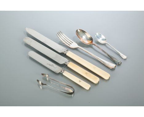 EARLY 20TH CENTURY SILVER PLATED RATS TAIL PATTERN CANTEEN
maker Robert Stewart of Glasgow, comprising eighteen table forks, 