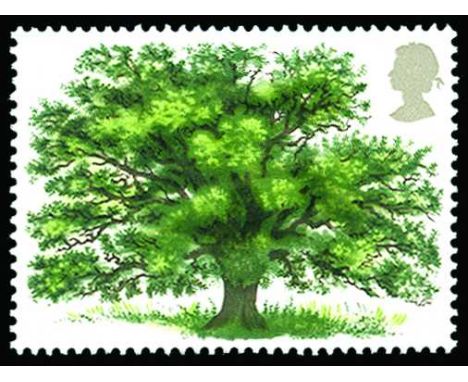 1973 Tree Planting Year 9p 'Oak' error 'Brownish black (value and inscription) omitted' (SG 922a) u/m, around 80 unused examp