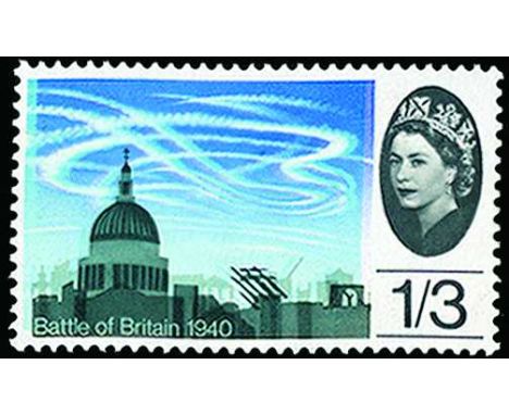 1965 25th Anniversary of Battle of Britain, 1s 3d 'ordinary', variety watermark inverted (SG 678Wi), u/m, cat £190