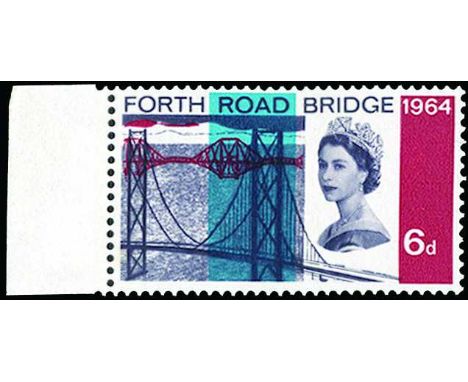 1964 Opening of Forth Road Bridge 6d phosphor, variety watermark inverted (SG 660pWi) with margin at left, u/m, rare as only 