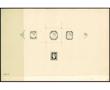 Essays for Printing the Stamps by Lithography: 1905 Lithographic transfer made by the Government of India to illustrate "Haus