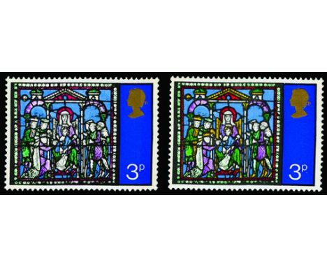 1971 Christmas 3p, error 'Lemon omitted' (SG 895c), one sheet of 100 existed, , u/m, cat £350