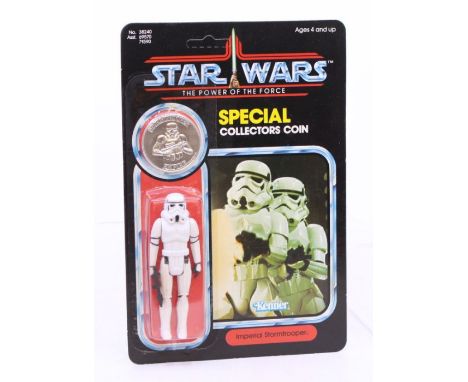 Star Wars: A Star Wars: The Power of the Force, Kenner, Imperial Stormtrooper, 1984, 92 card back, carded. unpunched, creasin