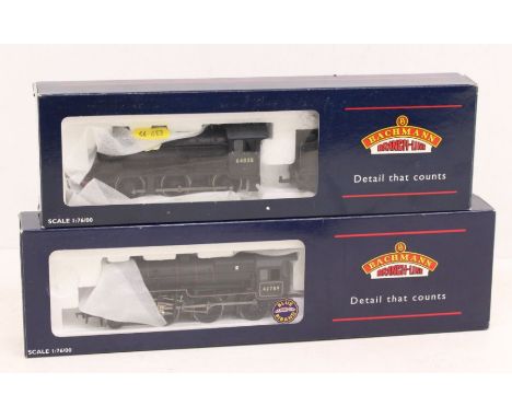 Bachmann: A boxed Bachmann, OO Gauge, BR Lined Black L/Crest with Coal Rail Riveted, 42789, locomotive and tender, Reference 