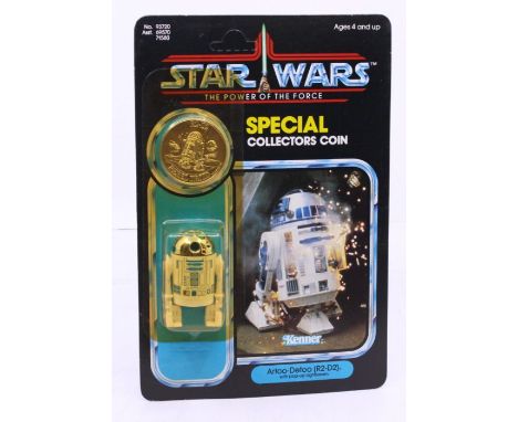 Star Wars: A Star Wars: The Power of the Force, Kenner, Artoo-Detoo (R2-D2) with pop-up Lightsaber, 1984, 92 card back, carde