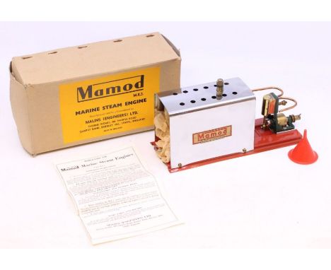 Mamod: A boxed Mamod Marine Steam Engine, M.E.3, unused condition, with instructions; and S.S. Maria plan, Designed by D.Roth