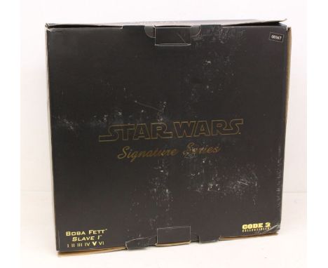 Star Wars: A Star Wars, Code 3 Collectibles, Boba Fett Slave I Signature Series, Item No. 15024. Limited Edition No. 367. Ori