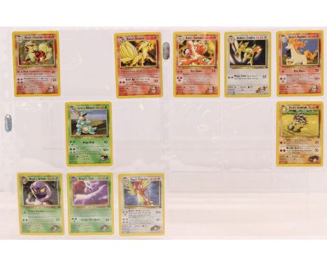 Pokemon: An incomplete Pokemon Unlimited Gym Heroes and Gym Challenge Set, with duplication, comprising a total of approx. 12